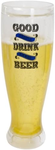 Boston Warehouse Frosty Pilsner Glass, Divery and Games Design, 16 onças