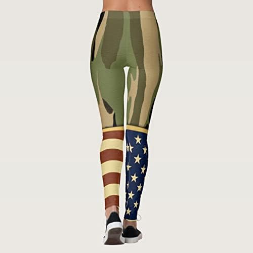 Calças de ioga plus size para mulheres 3x Flare USA Running Pants Flag da bandeira patriótica American Pilates for Woman