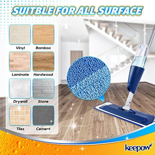 Ponto de limpeza de microfibra de KeepOw para chiqueiro de boa -folha, almofadas de substituição para limpador de piso de madeira
