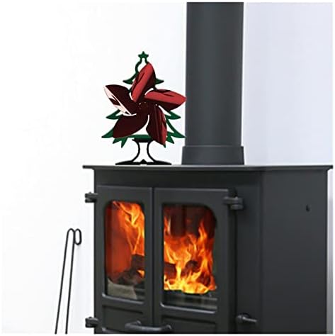 Lynlyn Calor Árvore de metal com economia de energia Circulando o ventilador de fogão a ar quente ventilador de lenha
