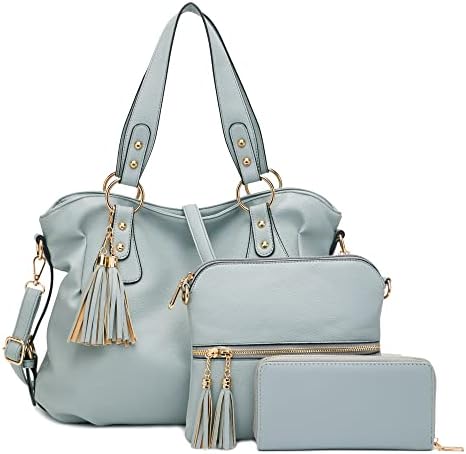 Bolsas e carteiras definidas para mulheres bolsas grandes bolsas de hobo com carteira 3pcs