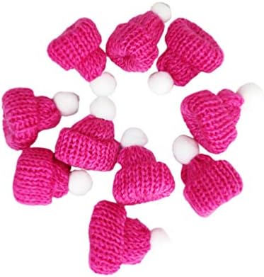 AMOSFUN 10PCS Mini Knit Christmas Chap
