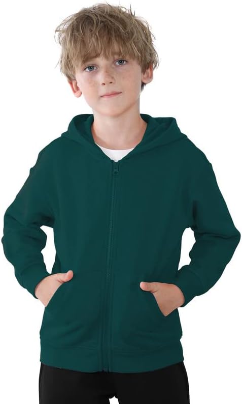 Jiahong zíppe capuz Kids Fleece Capuz Sweatshirts para meninos meninas Cabeças de jaqueta com zíper encapuzado de meninos