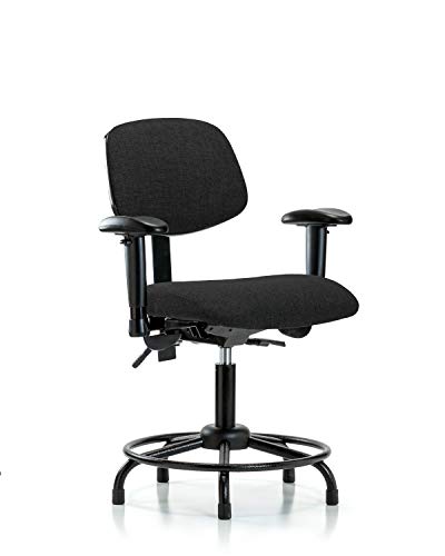 Labtech Seating Lt41526 Fabric Desk de altura da cadeira redonda base de tubo -armas, planídeos, marinha