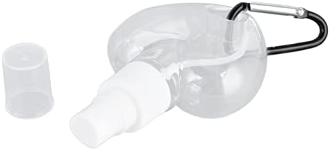 Garrafas de viagem com chaveiro, 4 Pacote de plástico garrafas transparentes com tampa de flip 2,5 onças portátil Squeeze