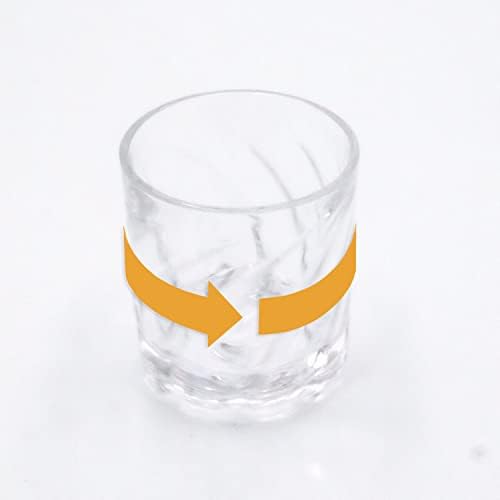 Tarver - xícaras de vidro giratórias 9,4 fl oz, copos de vidro premium transparentes de qualidade para água, refrigerante, uísque, uísque,