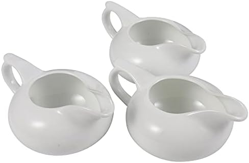 Máquina de café expresso Doitool 3pcs jarro de creme de cerâmica com alça de porcelana PORCELANTE CHAVE TEA SARROURCO MOODELO DE MOODADE DE MOLHO PARA SALADA DISPENHO