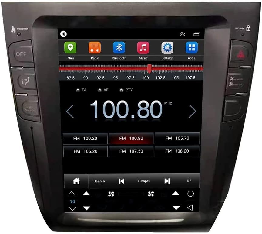 Kunfine Tesla Style 10,4 polegadas Android 11 Autoradio Navigação de carro Multimídia GPS GPS Radio IPS CLEE DE