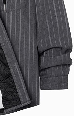 Jackets de keffor para homens jaquetas homens jaquetas homens 1pc listrado vertical listrado bolso duplo cordão jacarés