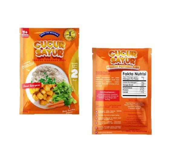 Refeição para Musfirah Premix Flour-Cucur Sayur 100G-Alimentos do tipo farinha instantânea e fácil de cozinhar, adequados