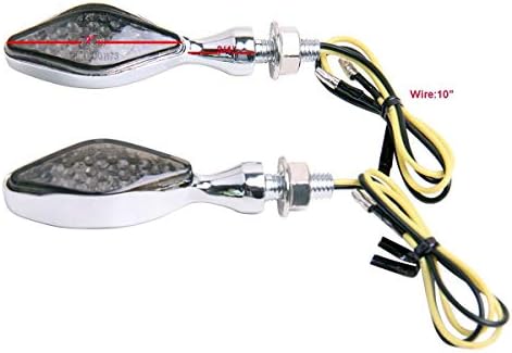 Motortogo Chrome Short Mini LED Turn Signal Lights Indicadores Blinkers compatíveis para 1990 Suzuki Katana 750
