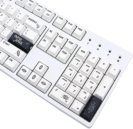 MOLGRIA KEYCAPS SPACE SPÍCELO 134 Conjunto para teclado mecânico, Caps de perfil de cerejeira PBT personalizados com puxador de keycap
