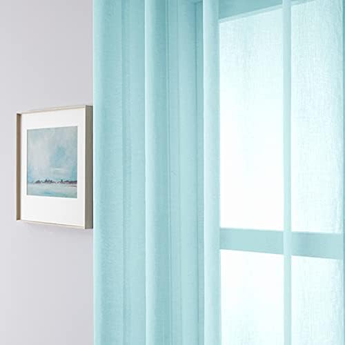 Daesar 2 painéis cortinas semi -transparentes para a sala de estar, cortinas de ilhós de voile pura