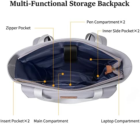 Golf Supags Convertible Tote Backpack Wide Top Open Water Resistant Backpacks Com Charging de USB Sacos de College de Port Fits 15,6 polegadas notebook