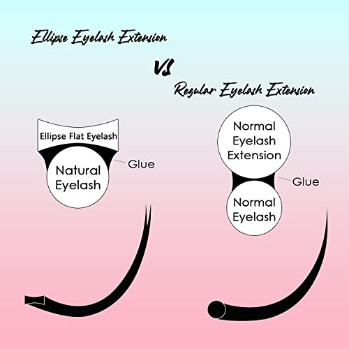 Extensões de Eyelash de Ellipse 0,15mm CC Curl 13mm de extensão de cílios planos fornece cílios leves foscos de cílios