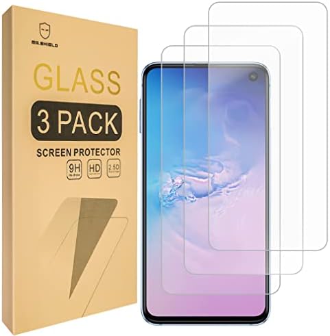 Mr.Shield [3-Pack] projetado para o protetor de tela Samsung Galaxy S10E [vidro temperado] [vidro do Japão com dureza 9H] com substituição ao longo da vida