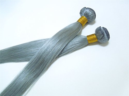 Hairpr Hair Extensão de cabelo virgem humana peruana 3 Pacotes 10 -28 cor de prata reta