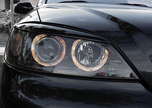 V-MaxZone PartSheadlights VR-1436 Luzes da frente Lâmpadas de carro Driver de faróis e lado do passageiro Completo Confirmar Angel Eyes Black Compatible With Opel Astra G 1997 1998 1999 2000 2004