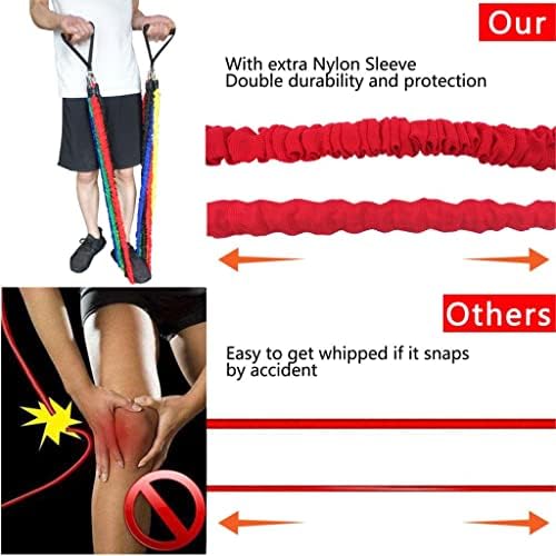 Walnuta 100-150lb Bandas de resistência ao tubo definidas com mangas de nylon protetem faixas elásticas de fitness para treinamento de treino em casa Equipamento