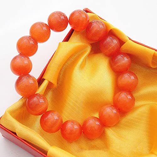 Bling Bling Carnelian Crystal 12mm Bracelet Natural Carnelian Gemstone Bracelete Orange Orange Natural Pontet
