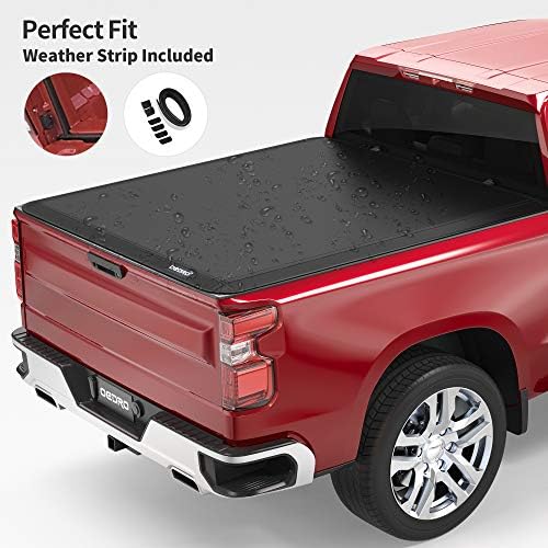 Oedro Quad Fold Toneauled Tops Soft Fir Fold Truck Chaves compatíveis com 2009-2014 Ford F-150 F150 5.6 'Cama, Styleside