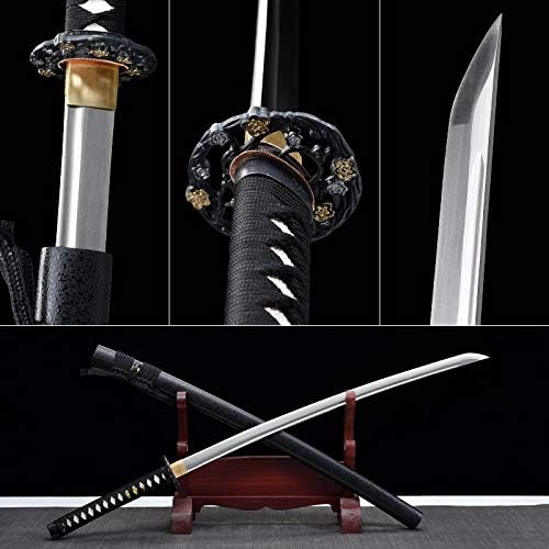Padrão de flores de ameixa da faca GLW, espada de samurai de alto desempenho forjada à mão, espada completa, espada afiada, ao ar livre, faca tática, temperada
