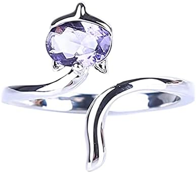 Promise anéis para mulheres Garnet Style Style Ring de noivado natural Casamento Aberto da aliança de casamento