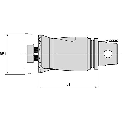 Widia km32tstchs022030 rotaflex de alto desempenho Tool de ferramentas de perfuração, shank da série KM32TS, corte duplo, alcance