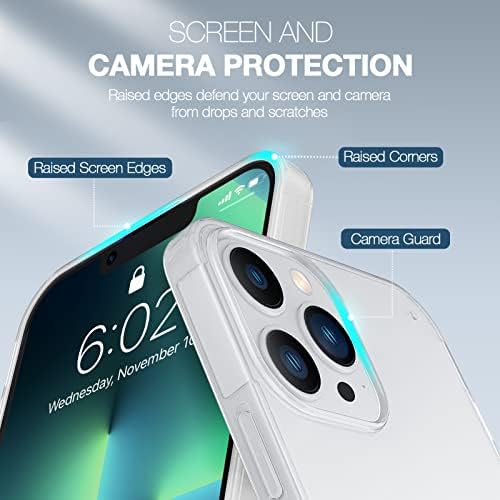 Caixa Oribox Compatível com o caso do iPhone 11 Pro, caixa translúcida fosca com protetor de tela à prova de quebra, resistente a arranhões, fosco transparente e de tela de vidro para iPhone 11 Pro, Xs, X