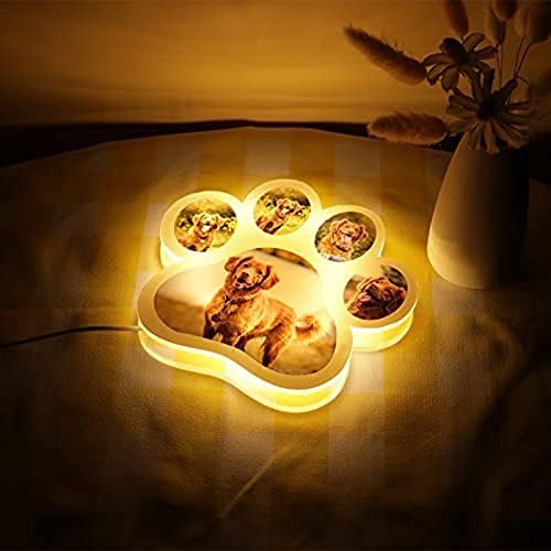 Foto personalizada LED Night Night Light Pet Dog Cat Fictures personalizadas Lâmpada de tablet USB para presentes de amantes