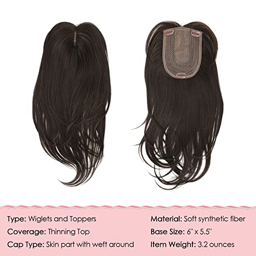Gulagula 18 polegadas Capépers de cabelo para mulheres Toppers Pedaços de cabelo para mulheres Wiglets Hairpieces