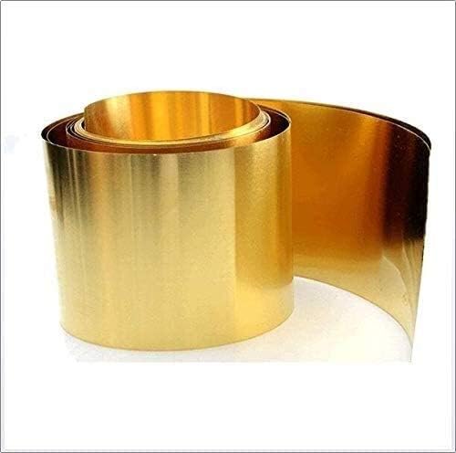 NIANXINN 99,9% de cobre puro Placa de folha de metal de alumínio T2 Alta pureza Rolo de folha de metal, 50x1000mm, espessura 0,2