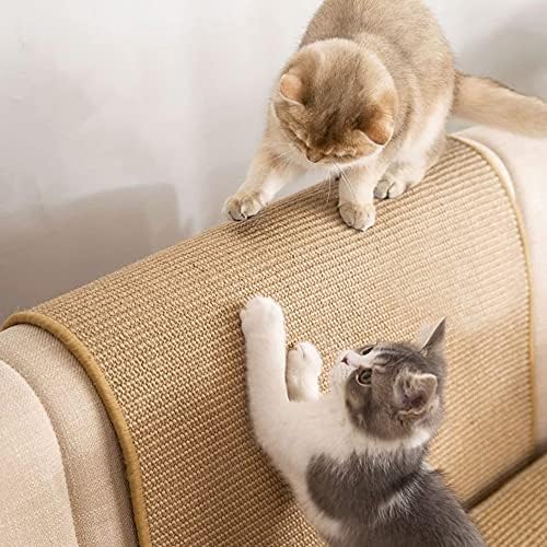 Mioyoow Cat Scratching Pad, sisal gato scratch tapetes resistentes a desgaste scratcher com fundo não deslizante para arranhar gatos brincando para dormir