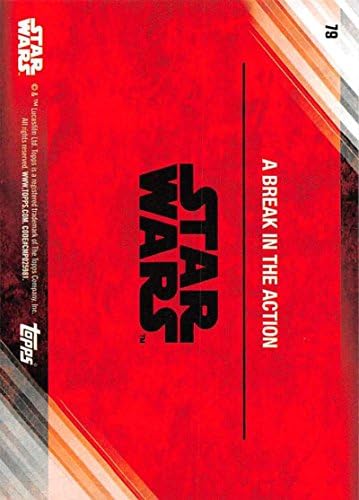 2017 Topps Star Wars The Last Jedi Green Trading Card 79 Uma pausa na ação