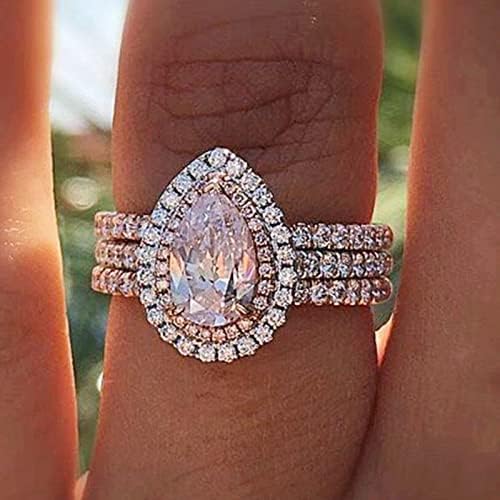 Jóias para mulheres anéis brancos anel de branco presente artesanal de casamento de jóias de jóias pedras de luxo