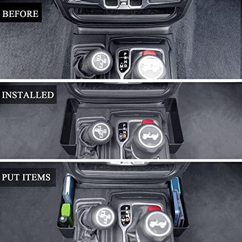 Central Console Gear Shift Organizer Tray Compatível com Jeep Wrangler JL/JLU 2018 2019 2020 2021 2022 2023 e Jeep Gladiator