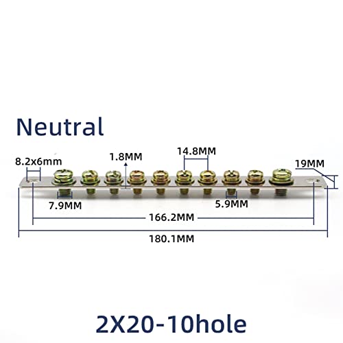 Terminal neutro de alta corrente de alto nível de alta corrente 5/7/10 parafuso de soquete hexagonal cruzado para a