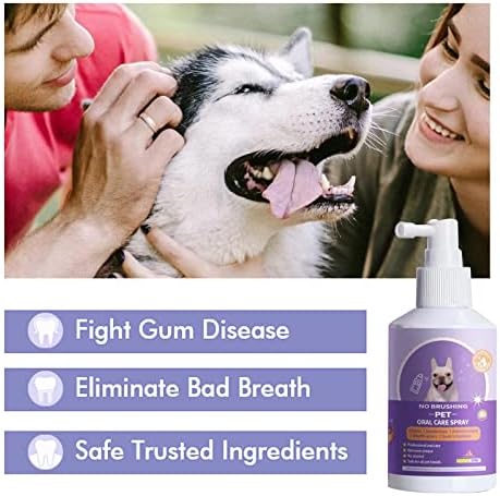 XBKPLO CAT BRIEFUNENER, Spray de limpeza de dentes limpos para cães e gatos, spray oral de pet dentes limpos, petclean sem escovar