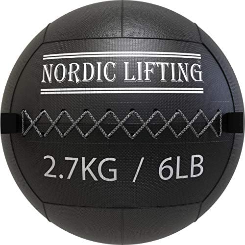 Bola de parede de elevação nórdica 6 lb pacote com sapatos Megin tamanho 10.5 - preto