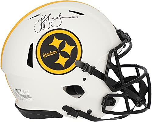 Juju Smith -Schuster Pittsburgh Steelers autografados autografados Riddell Lunar Eclipse Speed ​​Alternate Speed ​​Helmet - Capacetes