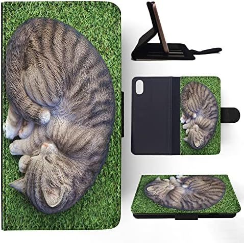 Linda gatinho falso gatinho sono capa de capa de carteira para a maçã iphone x | iPhone XS