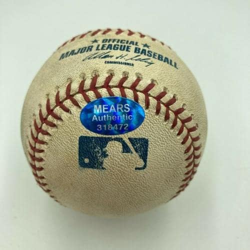 Alex Rodriguez assinou o jogo de home run real usado beisebol mears coa & jsa - jogo autografado de mlb usada beisebols usados