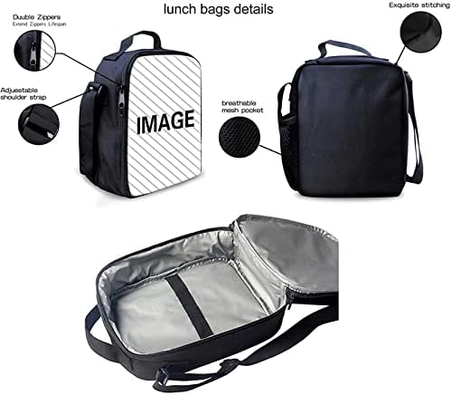 GRESTPUZZ Orange Bling Zebra Backpack Print Backpack Set Backpack de armazenamento de bagagem de viagem, sacolas portáteis de almoço,