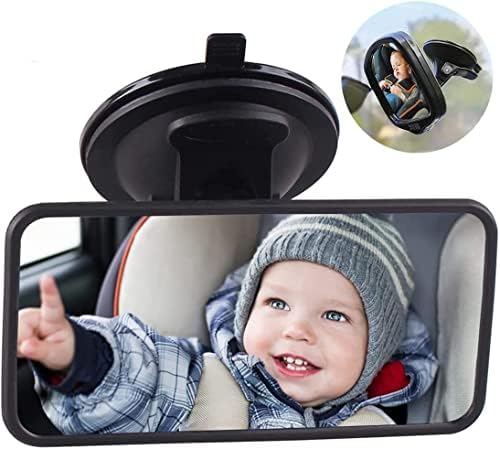 Copo de sucção do espelho de carro de bebê, espelho de bebê para o banco de trás do banco de trás para frente espelhos para