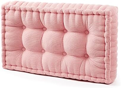 Dormco Rainha - travesseiro de chão com tufos ultra espessos - rosa pêssego