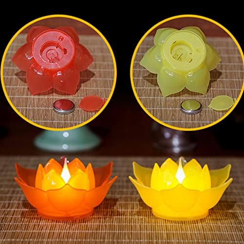 Romingo 7 Pack Lotus Velas LED As baterias flutuantes de vela operavam