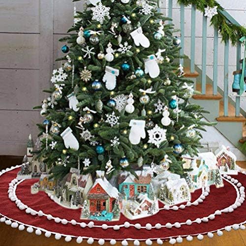 Besportble Christmas Tree Salia Round Tree Tree Aventn Christmas Tree Decoration Party Supplies Decoração de Natal Vermelho