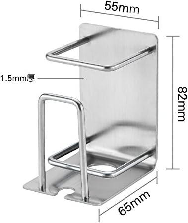 2 Pacote de dentes de dentes de dentes de dentes de dentes montados na parede suporte de xícara de aço inoxidável adesivo
