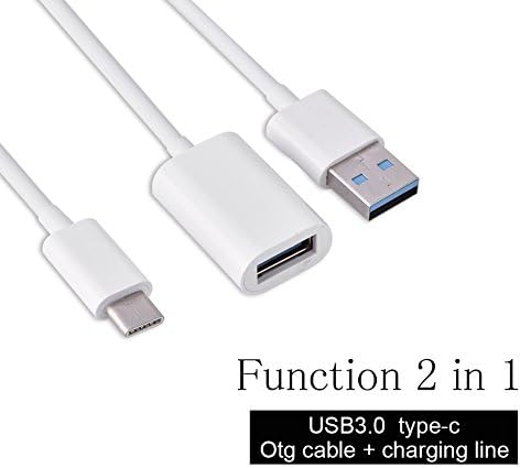 Wendry tipo C para Splitter USB, 2 em 1 USB3.1 tipo C masculino para USB-A masculino e USB 3.0 OTG Hub Splitter Adaptador Cabo de carga