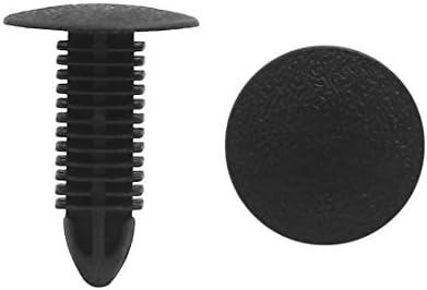 uxcell 50pcs rebites de plástico fixador de parafuso de parafuso de parafuso de parafuso de pino de pino de 8 x 8 mm Buraco preto